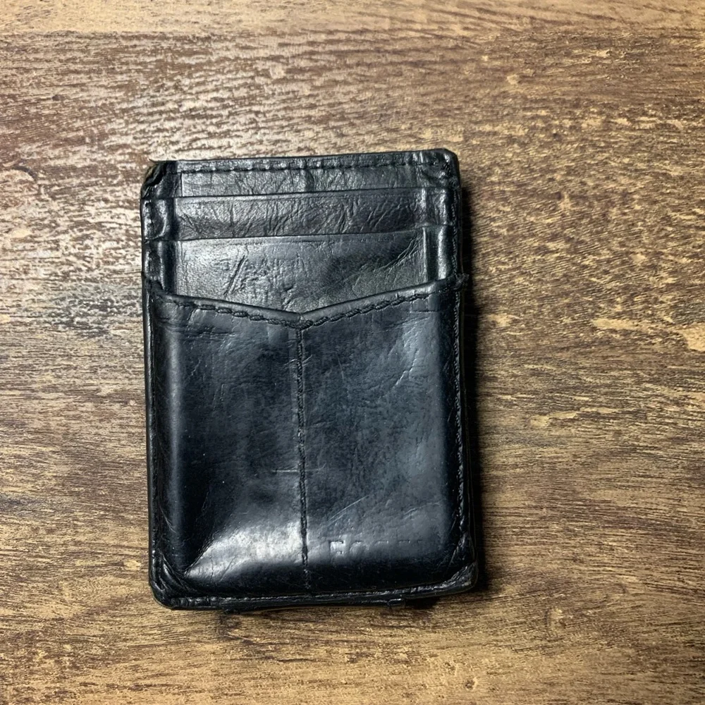 Black Fossil Money Clip